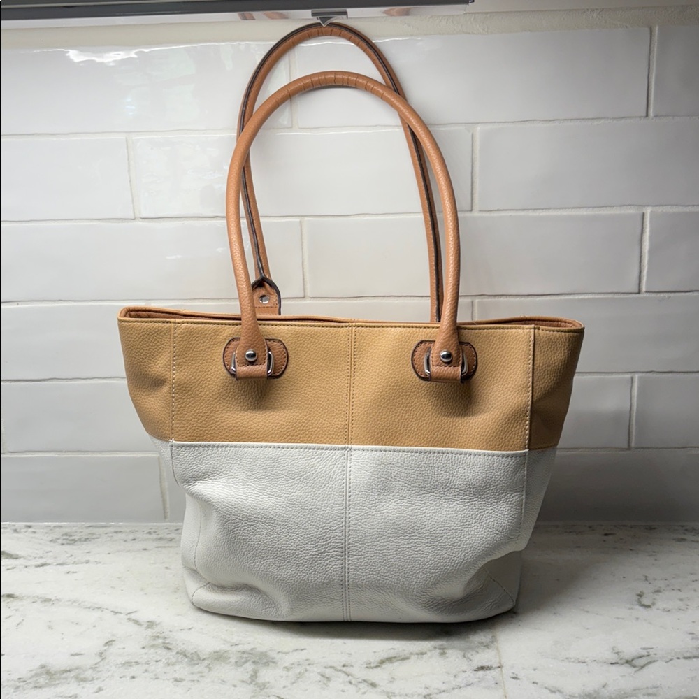Tignanello Two-Tone Leather Tote Bag
